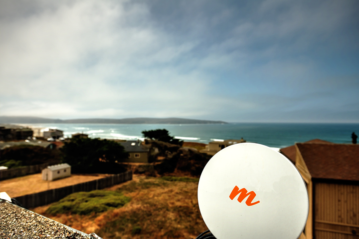 Mimosa dish overlooking Dillon Beach town and ocean